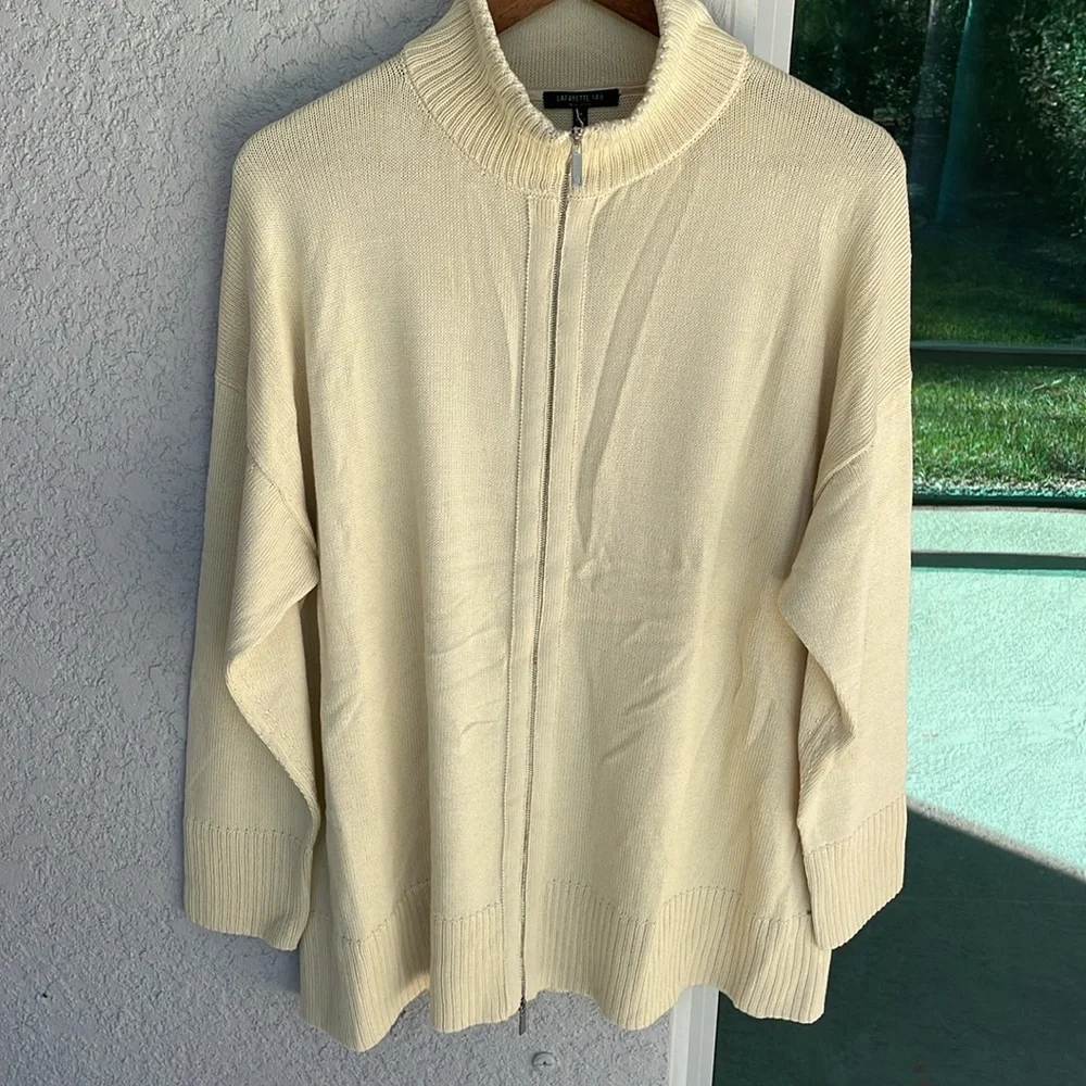 Lafayette 148 Silk Cotton Cardigan Sweater Size 1X - Picture 9 of 16